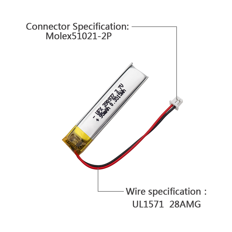 Wholesale High Quality Lithium Ion Polymer Battery Custom Reading Pen Battery UFX 390937 95mAh 3.7V Polymer Li-ion Battery