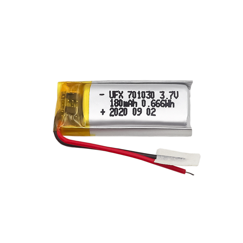 Li-polymer Cells Factory Supply Battery Pack for Car Equipment UFX 701030 180mAh 3.7V Mini Rechargeable Battery