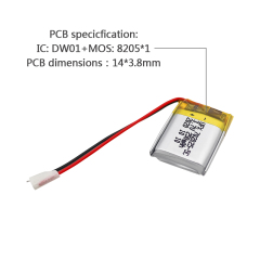 중국 리튬 폴리머 전지 제조업체 전문 맞춤형 미용 장비 배터리 UFX 702025-5C 250mAh 3.7V 5C 방전 배터리 팩