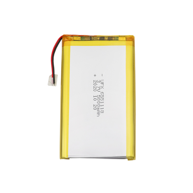 Rechargeable Lithium-ion Cell Manufacturer High Quality Medical Equipment Li-polymer Batteries UFX 6551118 5000mAh 3.7V High Quality Rechargeable Battery