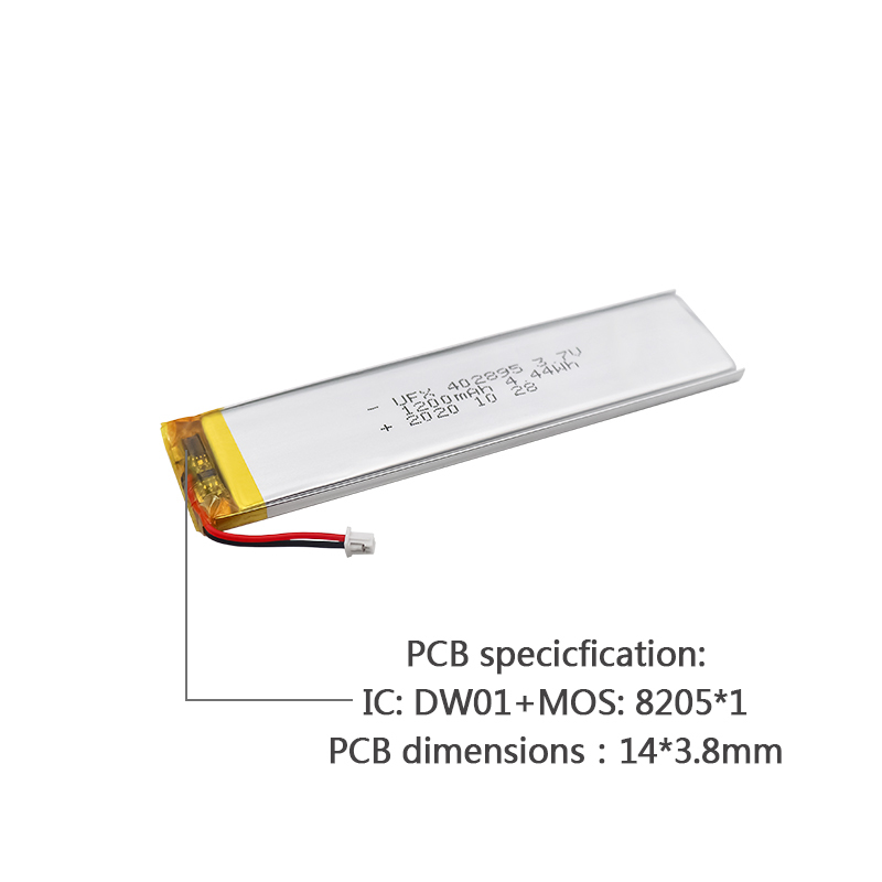 리튬이온 폴리머 셀 공장 마사지기 배터리 공급 UFX 402895 1200mAh 3.7V KC 인증서
