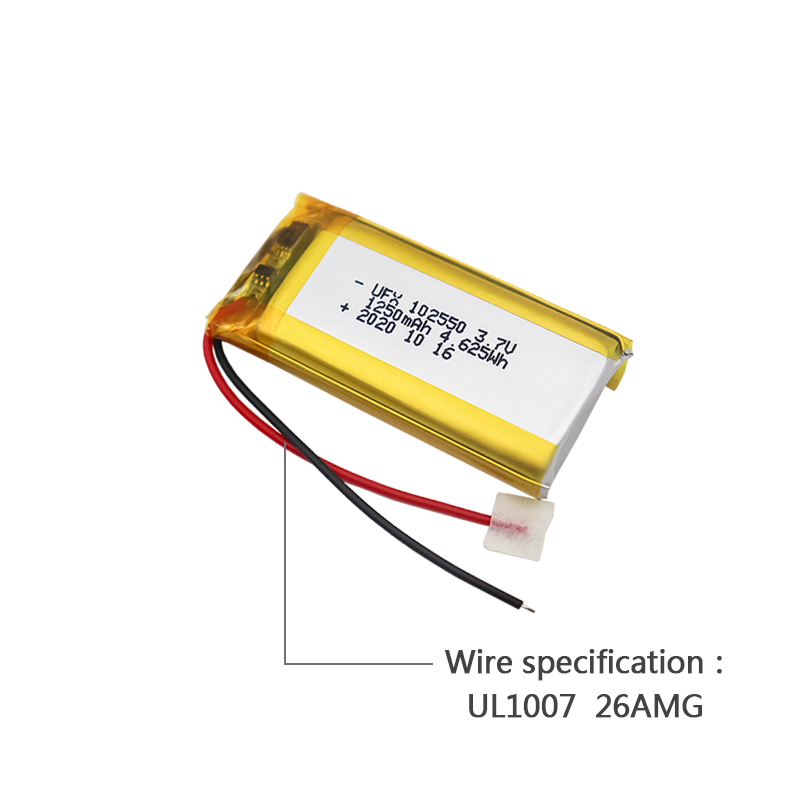 Wholesale High Quality Lithium Ion Polymer Battery Wholesales Microphone Battery UFX 102550 1250mAh