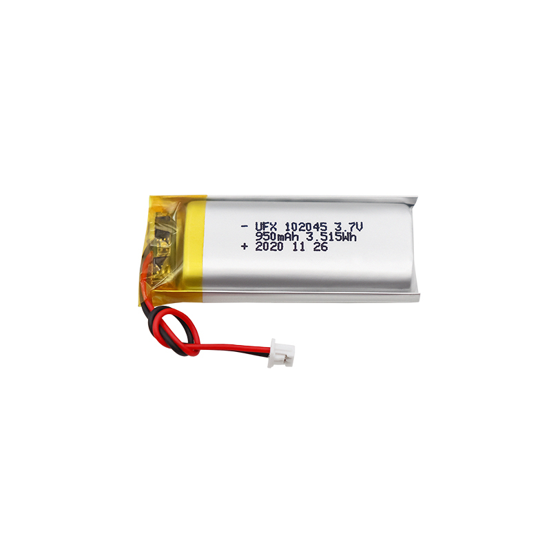 China Polymer Li-ion Cell Manufacturer Wholesale Facial Beauty Instrument Battery UFX 102045 950mAh 3.7V Rechargeable Lipo Battery