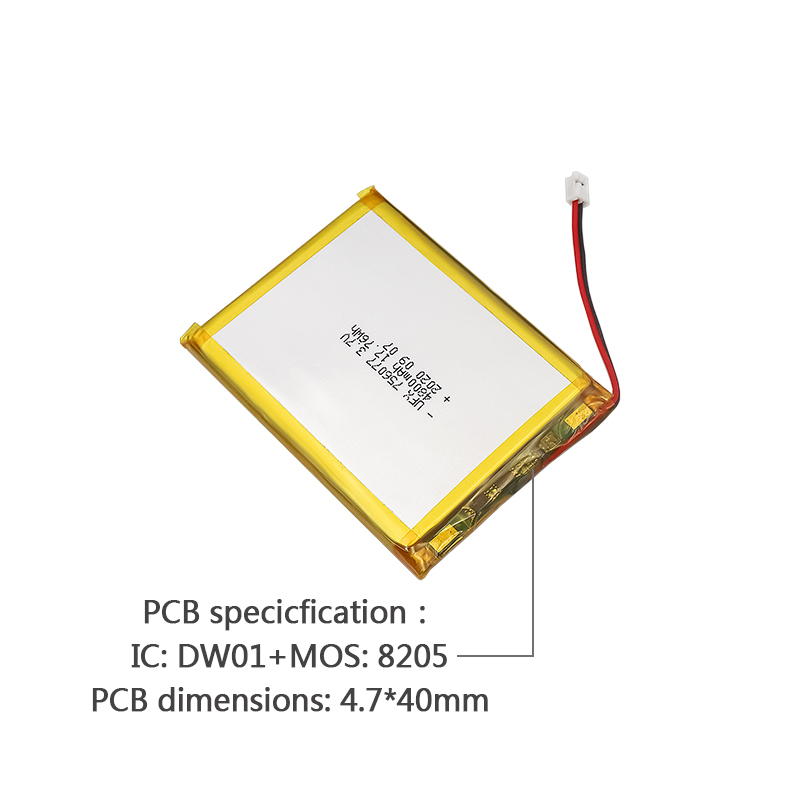 Lithium Cell Manufacturer Customized For Mosquito Repellent Lamp Rechargeable Batteries UFX 756077 4800mAh 3.7V High Quality Rechargeable Battery