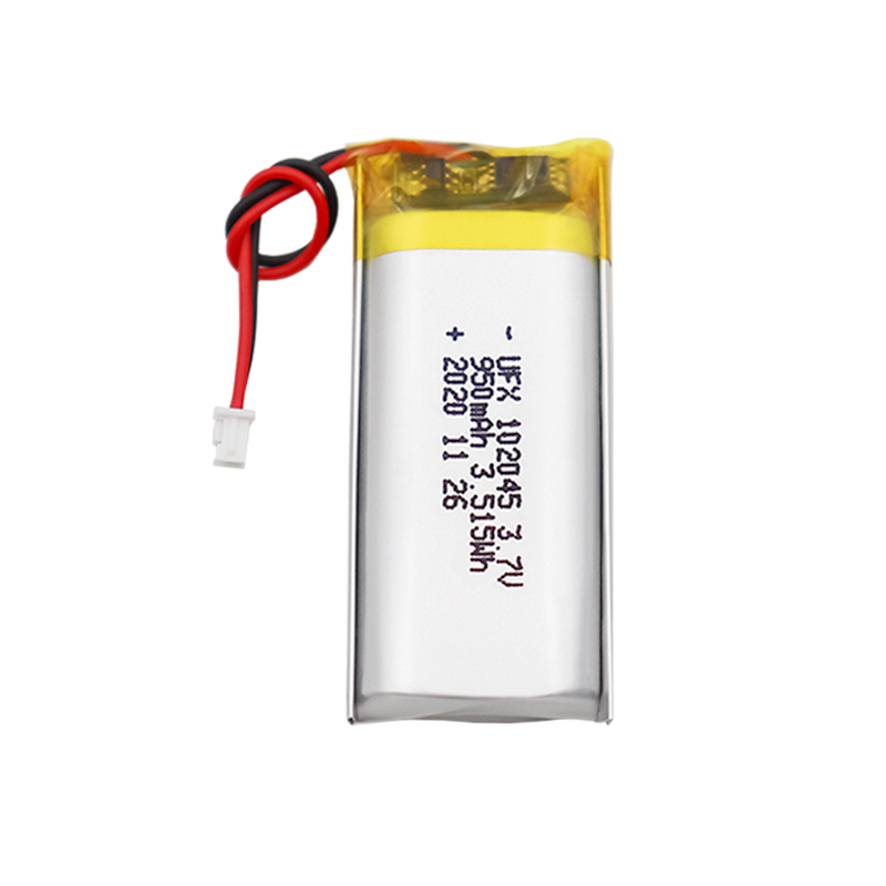 China Polymer Li-ion Cell Manufacturer Wholesale Facial Beauty Instrument Battery UFX 102045 950mAh 3.7V Rechargeable Lipo Battery