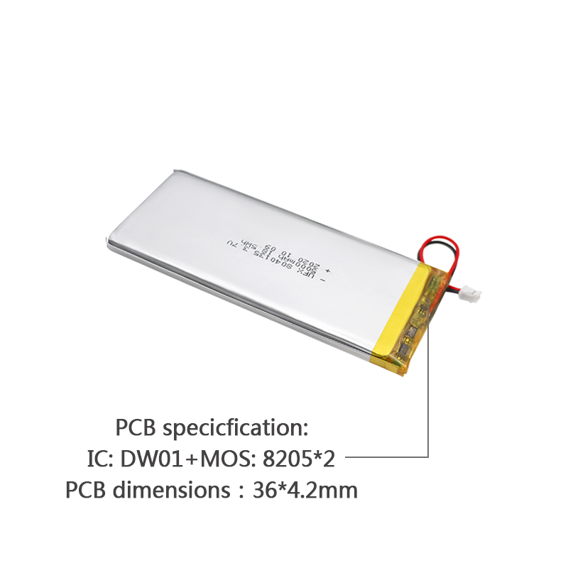 Chinese Lithium Cell Factory Supply Medical Equipment Battery UFX 8040135 5000mAh 3.7V Li-ion Polyme