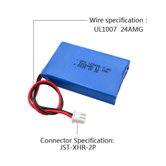 Rechargeable Lithium-ion Cell Manufacturer Professional Customized Hand Warmer Rechargeable Lipo Battery UFX 123450 1500mAh 7.4V Li-ion Polymer Battery With MSDS