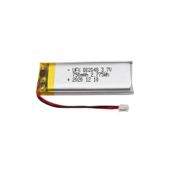 Lithium Cell Manufacturer Professional Customized Beauty Equipment Battery UFX 802048 750mAh 3.7V High Quality Rechargeable Battery