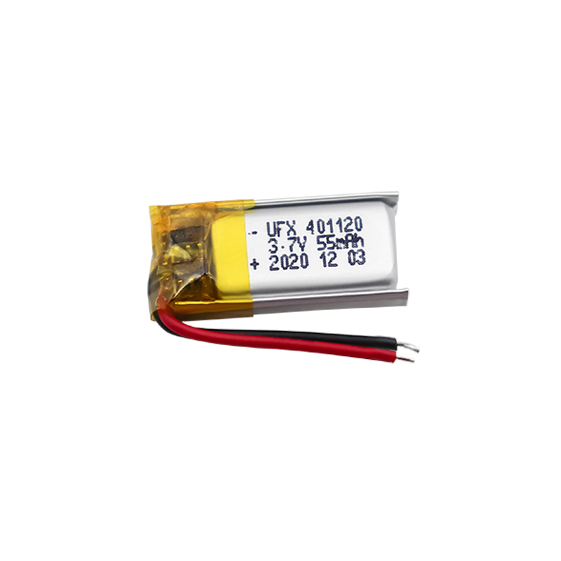 China Lipo Cell Manufacturer Customized POS Machine Rechargeable Li-Ion Battery UFX 401120 55mAh 3.7V Small Lipo Battery