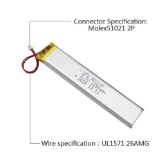 Professional Polymer Lithium-ion Cell Manufacturer Produce Bluetooth Speaker Battery UFX 602197 1250mAh 3.7V