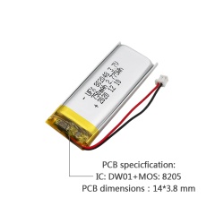 Lithium Cell Manufacturer Professional Customized Beauty Equipment Battery UFX 802048 750mAh 3.7V High Quality Rechargeable Battery