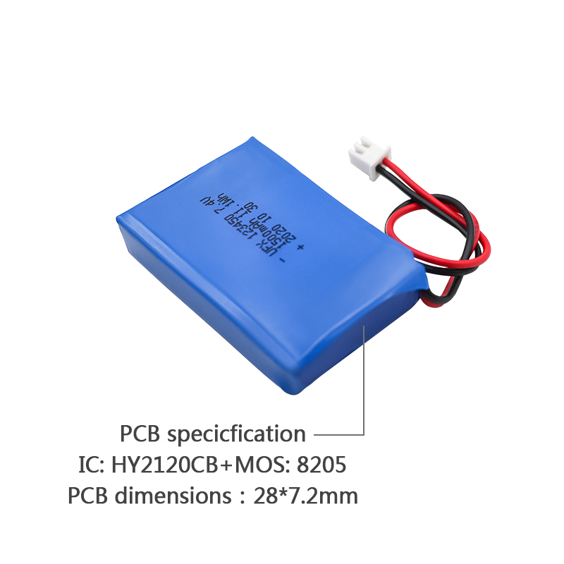 Rechargeable Lithium-ion Cell Manufacturer Professional Customized Hand Warmer Rechargeable Lipo Battery UFX 123450 1500mAh 7.4V Li-ion Polymer Battery With MSDS