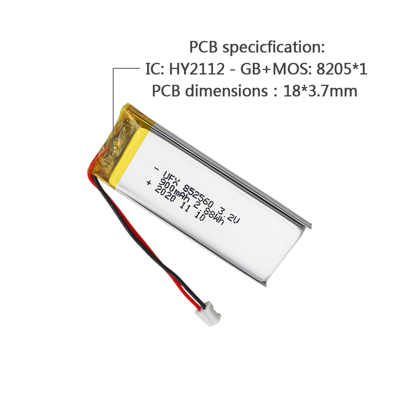 Li-polymer Cells Factory Wholesale Rechargeable Battery for Medical Equipment UFX 852560 900mAh 3.7V