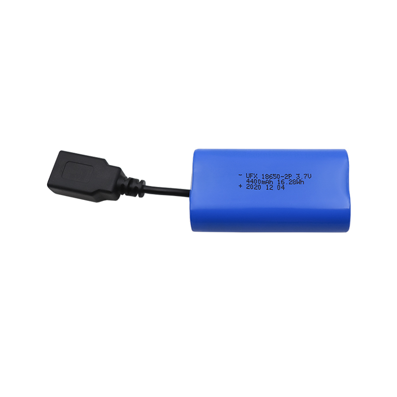 China Li-ion Battery Manufacturer Professional Customized Hand Warmer Rechargeable Lipo Battery UFX 18650-2P 4400mAh 3.7V Rechargeable Lithium-polymer Battery Pack