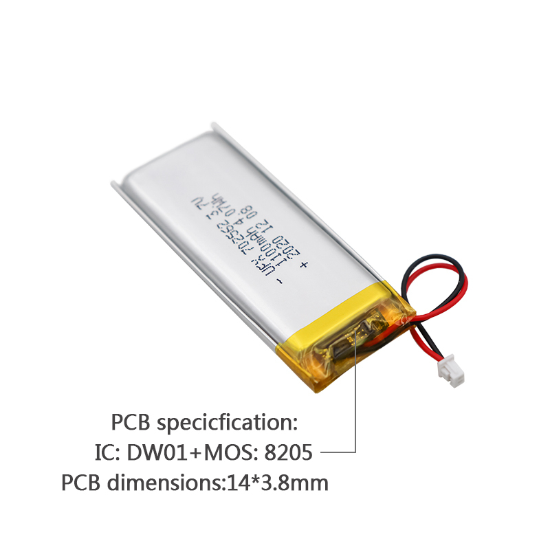 Chinese Lithium Cell Manufacturer Customized Monitoring Equipment Battery UFX 702562 1100mAh 3.7V Li-ion Polymer Battery With MSDS