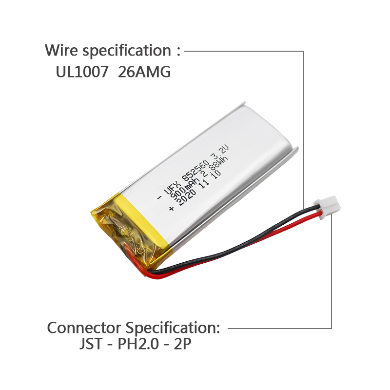 Li-polymer 셀 공장 의료 장비용 충전식 배터리 도매 UFX 852560 900mAh 3.7V 충전식 리포 배터리