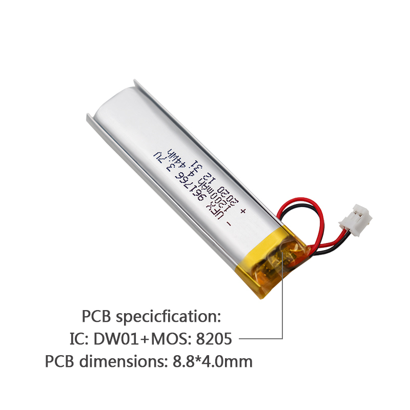 Chinese Lithium Cell Manufacturer Professional Customized Smart Makeup Box Li-ion Polymer Battery UFX 961766 1200mAh 3.7V Lithium-ion polymer Battery