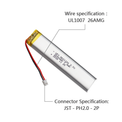 China Lithium Cell Manufacturer Supply Massager Battery UFX 8021100 2000mAh 3.7V Li-polymer Battery Pack