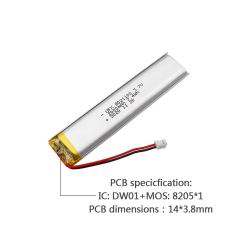China Lithium Cell Manufacturer Supply Massager Battery UFX 8021100 2000mAh 3.7V Li-polymer Battery Pack