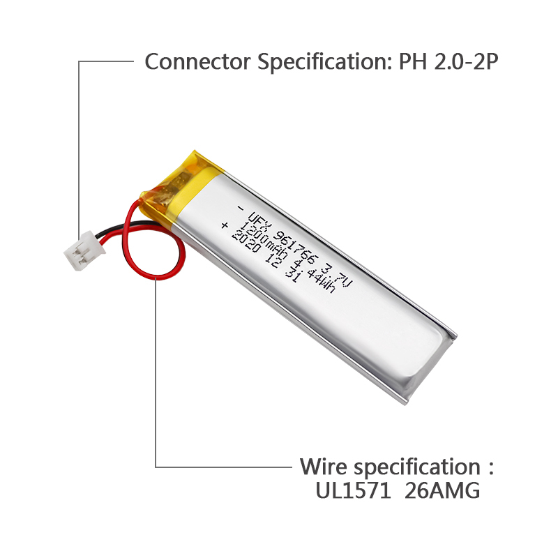 Chinese Lithium Cell Manufacturer Professional Customized Smart Makeup Box Li-ion Polymer Battery UFX 961766 1200mAh 3.7V Lithium-ion polymer Battery