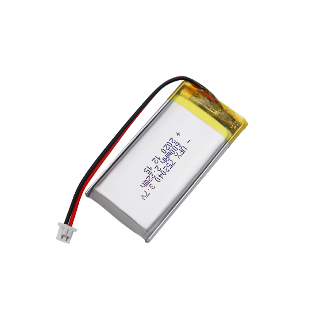 리튬 이온셀 공장 OEM 블루투스 이어폰 배터리 UFX 752040 600mAh 3.7V 리튬 폴리머 배터리