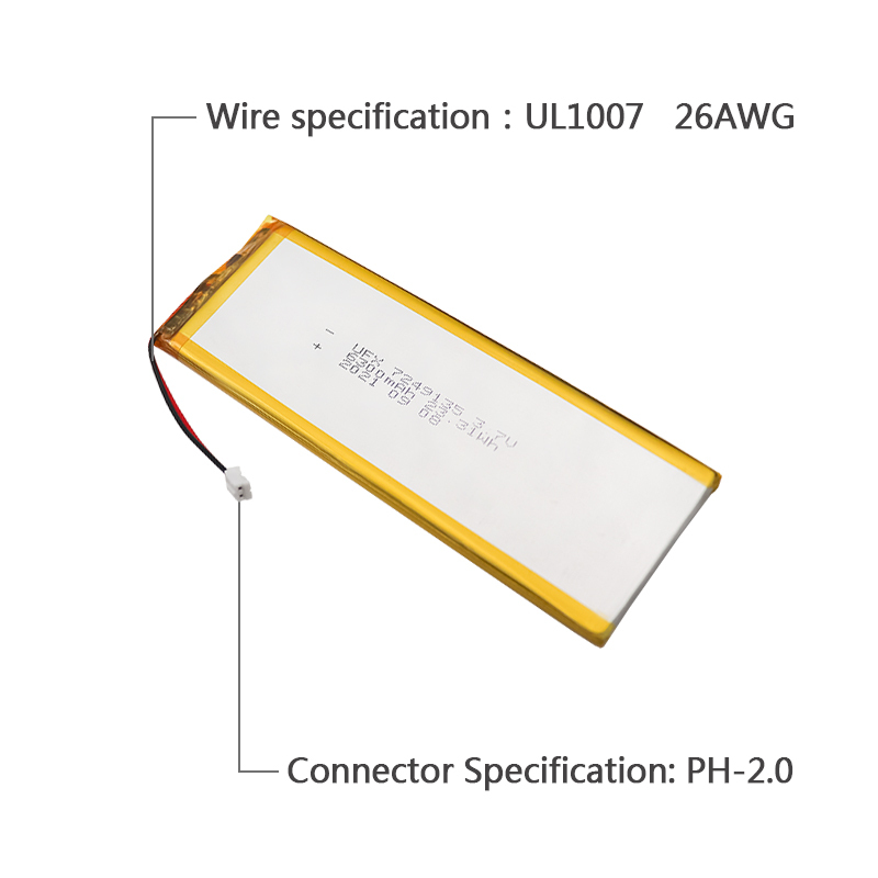Li-polymer Cell Factory Custom Tablet Computer Battery UFX 7249135 6300mAh 3.7V Li-ion Polymer Battery