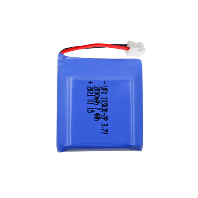 China Best Lithium-ion Polymer Cell Manufacturer Large Supply Infrared Thermometer Li-ion Battery UFX 103030-2P 2000mAh 3.7V Rechargeable Cell