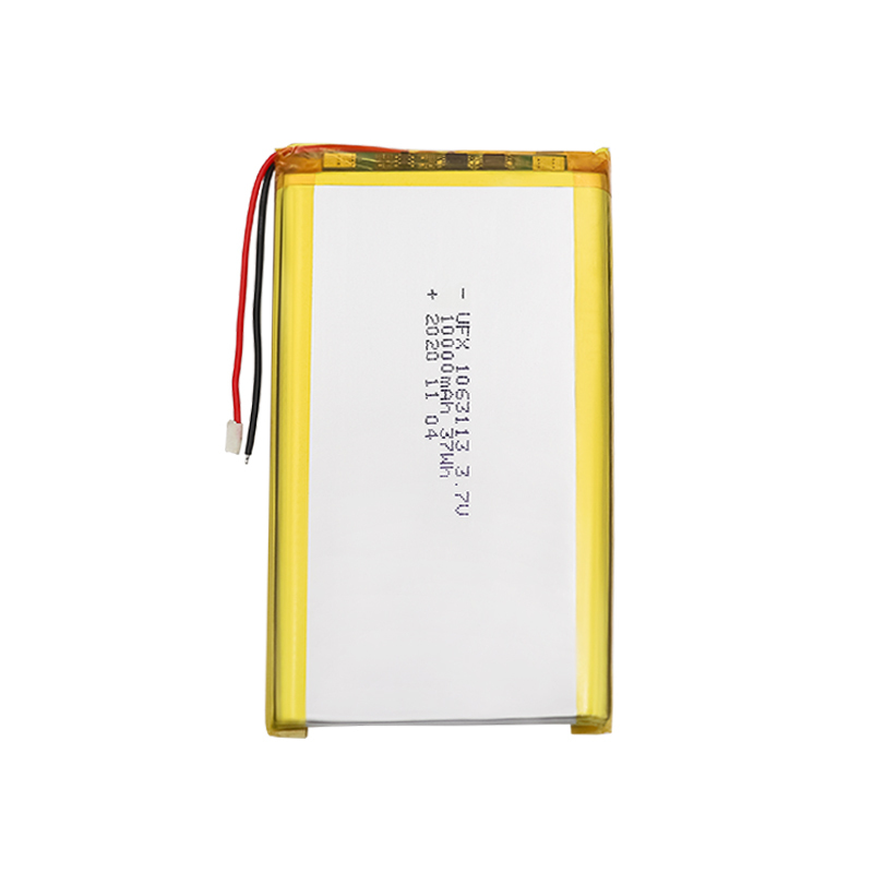 Li-polymer 셀 공장 고품질 의료장비용 리튬 폴리머 배터리"는 한국어로 UFX 1063113 10000mAh 3.7V 재충전형 배터리 팩