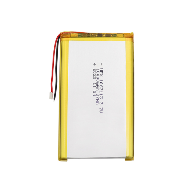Li-polymer 셀 공장 고품질 의료장비용 리튬 폴리머 배터리"는 한국어로 UFX 1063113 10000mAh 3.7V 재충전형 배터리 팩