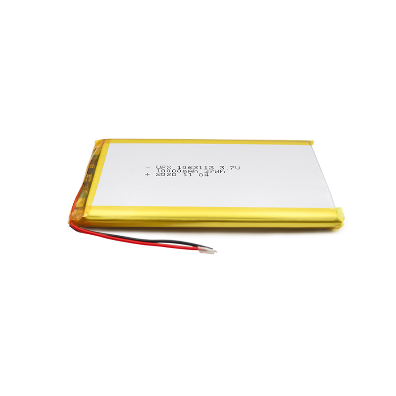Li-polymer 셀 공장 고품질 의료장비용 리튬 폴리머 배터리"는 한국어로 UFX 1063113 10000mAh 3.7V 재충전형 배터리 팩