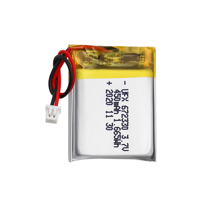 Chinese Lipo Cell Manufacturer Customized POS Machine Rechargeable Li-Ion Battery UFX 672330 450mAh 3.7V Li-polymer Battery Pack