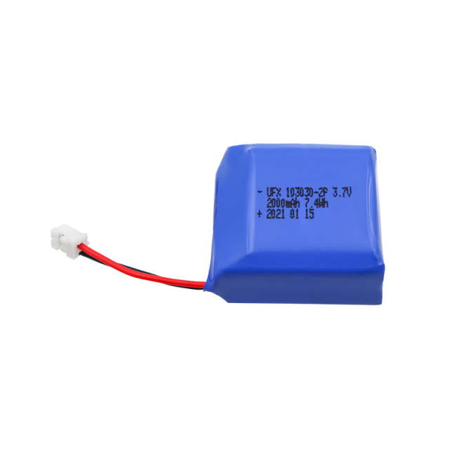 China Best Lithium-ion Polymer Cell Manufacturer Large Supply Infrared Thermometer Li-ion Battery UFX 103030-2P 2000mAh 3.7V Rechargeable Cell