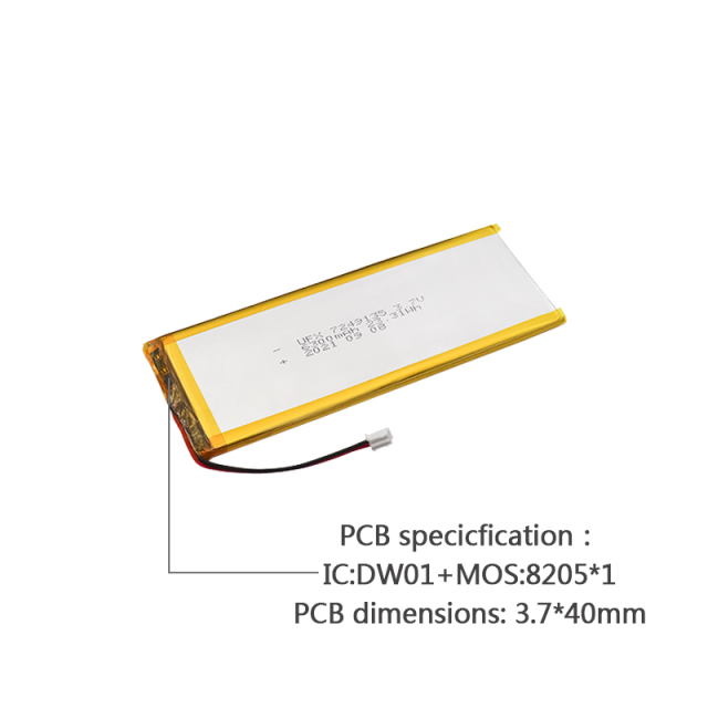 Li-polymer Cell Factory Custom Tablet Computer Battery UFX 7249135 6300mAh 3.7V Li-ion Polymer Battery