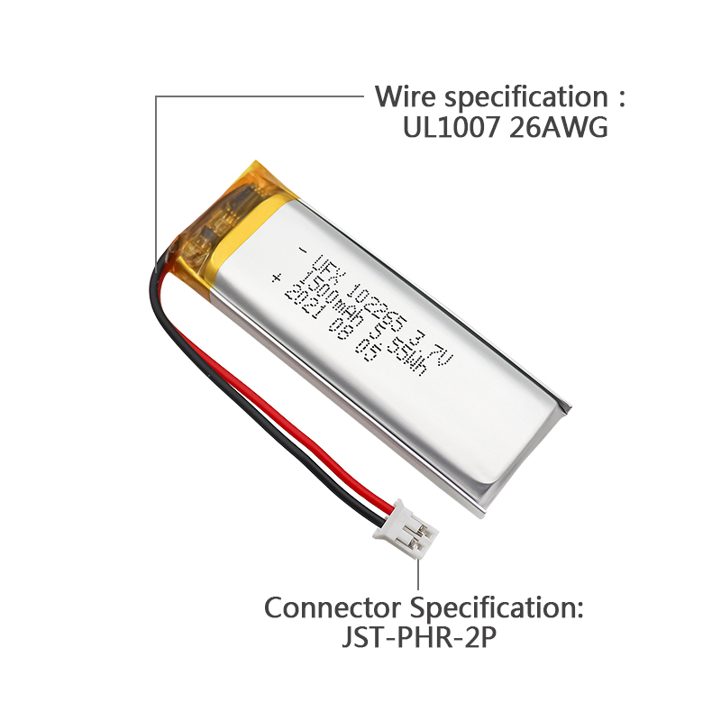 Lithium Ion Cell Factory Customized DVR Driving Recorder Battery UFX 102265 1500mAh 3.7V UL Certific