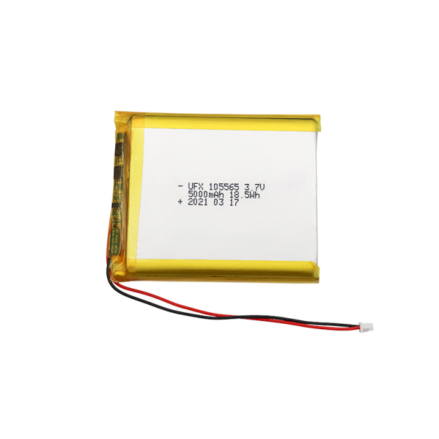 China Lithium Cell Manufacturer Customized High Quality Battery for Mobile Power UFX 105565 5000mAh 3.7V Rechargeable Lipo Battery