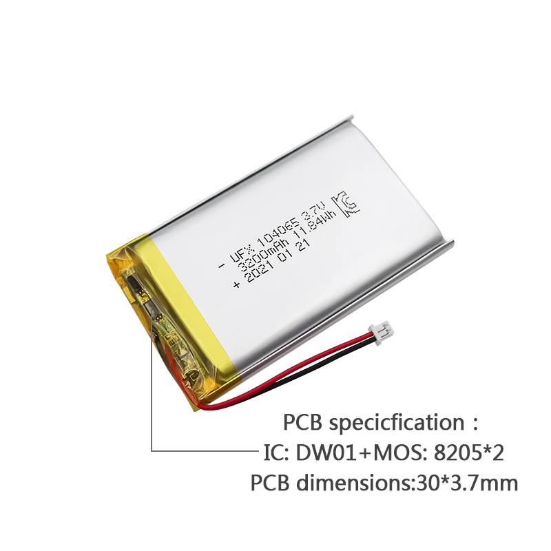 Wholesale High Quality Lithium Ion Polymer Battery Wholesale Super-thin Battery for Pet Tracker UFX 104065 3200mAh 3.7V Lithium-ion Battery