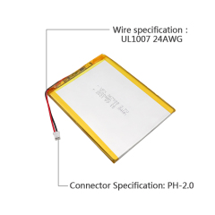 China Best Lithium-ion Polymer Cell Manufacturer Customized Smart Speaker Battery UFX 367599 3200mAh 3.7V Rechargeable Cell