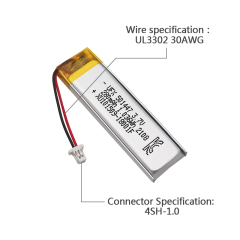 China Cell Factory Wholesale Recording Pen Battery UFX 501447 280mAh 3.7V KC Certificate