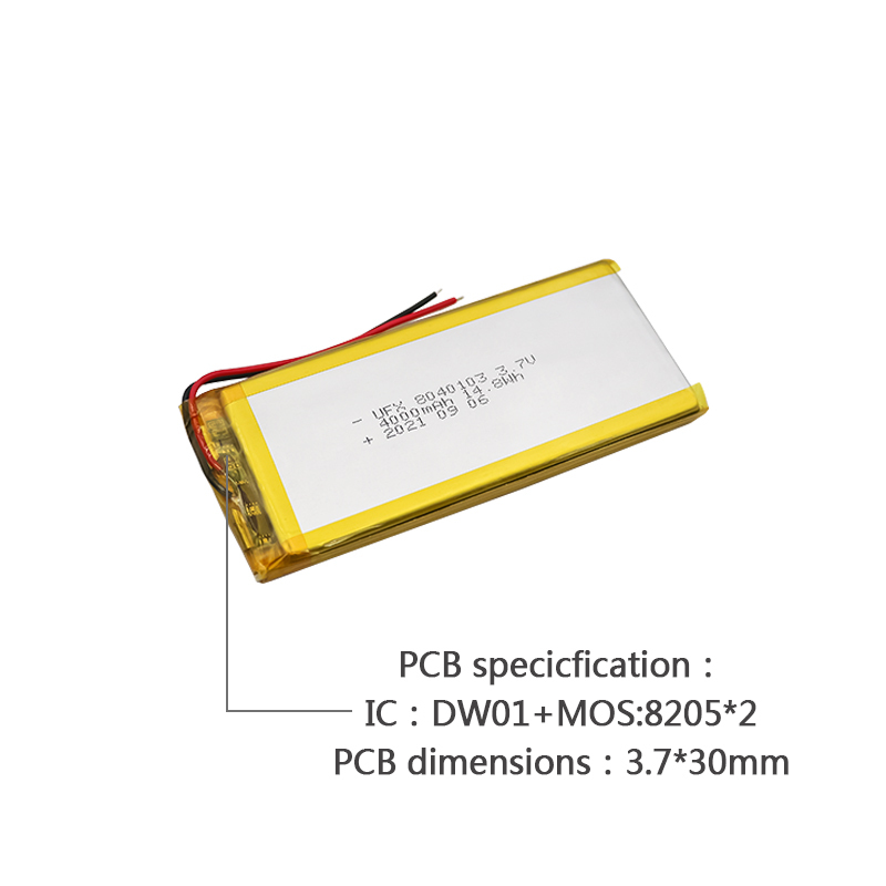 Li-polymer 셀 공장 태블릿 PC 배터리 공급 UFX 8040103 4000mAh 3.7V 리폴리머 배터리