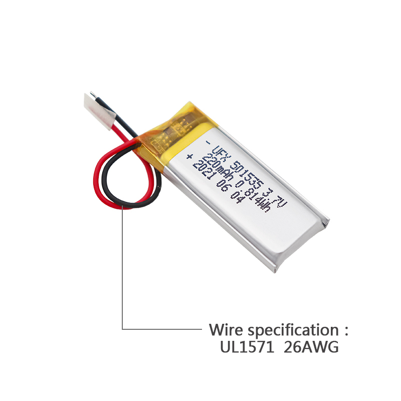 China Lithium Cell Factory Wholesale Electronic Doorbell Battery UFX 501535 220mAh 3.7V Li-po Battery Pack