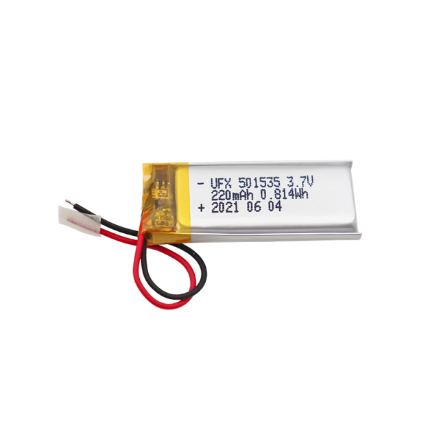 China Lithium Cell Factory Wholesale Electronic Doorbell Battery UFX 501535 220mAh 3.7V Li-po Battery Pack