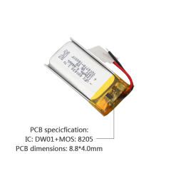 Chinese Lithium-ion Cell Manufacturer Customized For Mosquito Repellent Lamp Rechargeable Batteries UFX 401430 120mAh 3.7V Li-po Battery