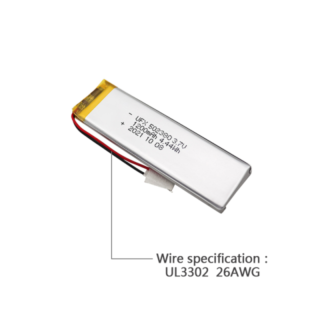 China Lithium Ion Cells Factory Custom Drone Rechargeable Li-ion Battery UFX 502380 1200mAh 3.7V Li-ion Polymer Battery With MSDS