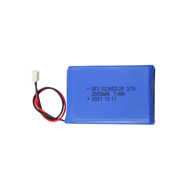 Lithium Cell Manufacturer Customized Smart Speaker Battery UFX 523450-2P 2000mAh 3.7V Li-polymer Battery Pack