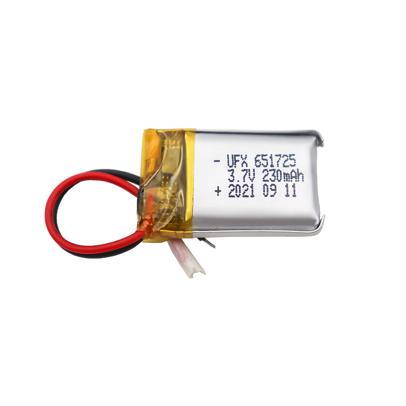 Li-ion Cell Supplier Hot Selling Battery for Infrared Thermometer UFX 651725 230mAh 3.7V Mini Li-polymer Battery