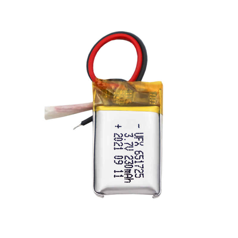 Li-ion Cell Supplier Hot Selling Battery for Infrared Thermometer UFX 651725 230mAh 3.7V Mini Li-polymer Battery