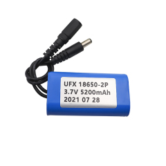 China Lithium Cell Manufacturer Professional Customized Hand Warmer Rechargeable Lipo Battery UFX 18650-2P 5200mAh 3.7V Rechargeable Lithium-polymer Battery Pack
