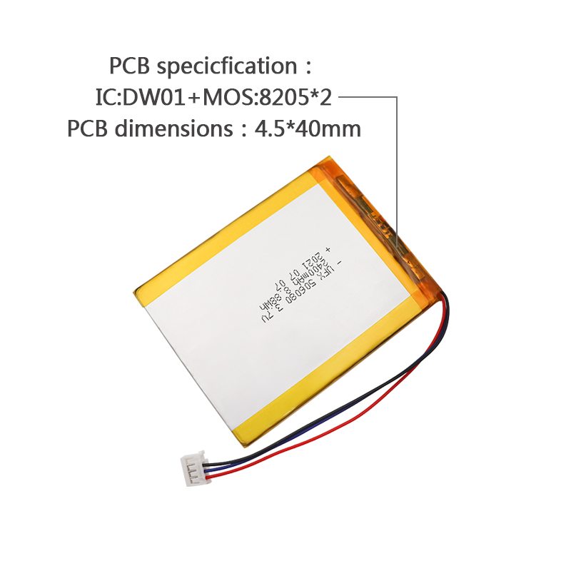Battery Manufacturer Korea Intelligent Battery UFX506080 2400mAh 3.7V Lipo Battery 1s