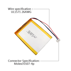 Battery Manufacturer Korea Intelligent Battery UFX506080 2400mAh 3.7V Lipo Battery 1s