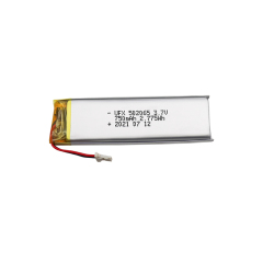 중국 리튬셀 제조업체 도매 전자 초인종 배터리 UFX 502065 750mAh 3.7V 충전식 전지